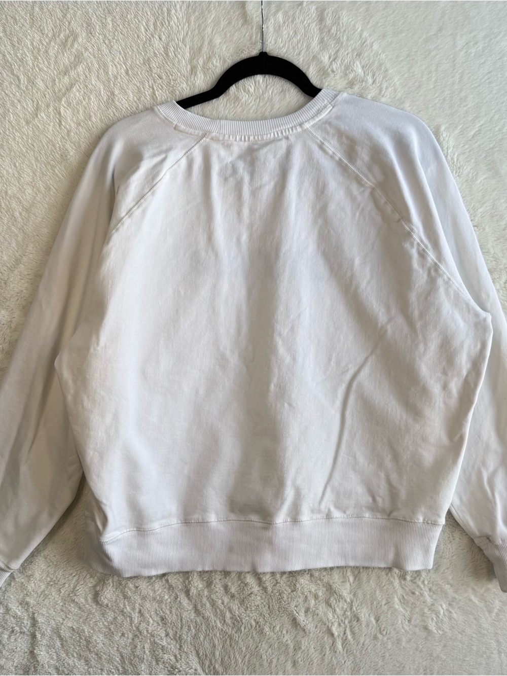 Ame & Lulu Tennis Sweatshirt Women's Large White Cotton Athleisure Preppy - Picture 4 of 9